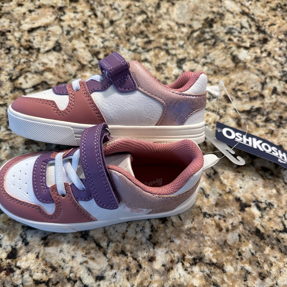 OshKosh B'gosh Kids' White and Purple Sneakers